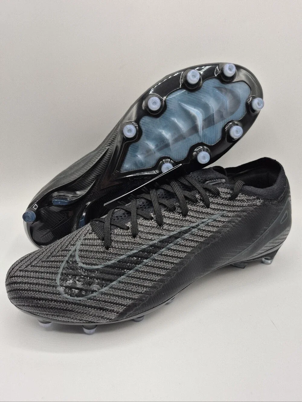 Nike Mercurial Vapor 16 ELITE AG Triple Black Mens 9 Soccer Cleats Boots New